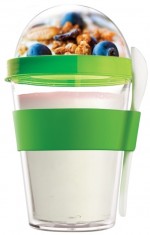 ASOBU multifunkční svačinový kelímek YO2GO zelený 360ml