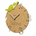Dětské nástěnné hodiny s vlastním jménem CalleaDesign krokodýl 36cm