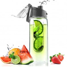 ASOBU designová fresh láhev s infuserem Flavour It šedá 600ml