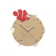 Dětské nástěnné hodiny s vlastním jménem CalleaDesign ryba 36cm