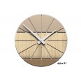 Designové hodiny 10-029 natur CalleaDesign Benja 35cm (více dekorů dýhy) Design bělený dub - 81