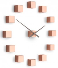 Designové nástěnné nalepovací hodiny Future Time FT3000CO Cubic copper