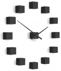 Designové nástěnné nalepovací hodiny Future Time FT3000BK Cubic black
