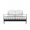 Kovová postel Linia, 140x200 cm, černá