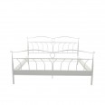 Kovová postel Linia, 140x200 cm, bílá
