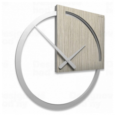 Designové hodiny 10-124 natur CalleaDesign Karl 45cm (více dekorů dýhy) Design tmavý dub - 83